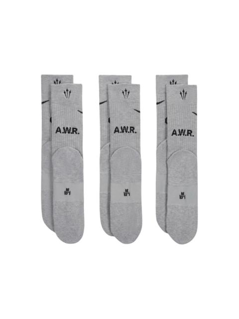 Nike x NOCTA Crew Socks (Set of 3) Grey