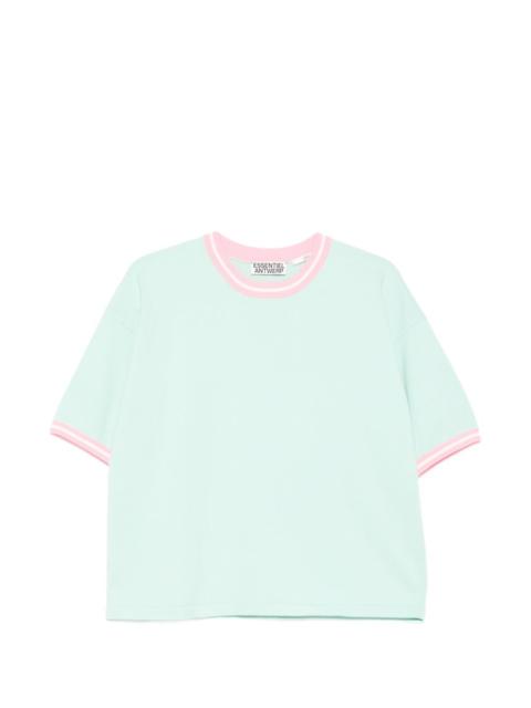 pink-trim T-shirt