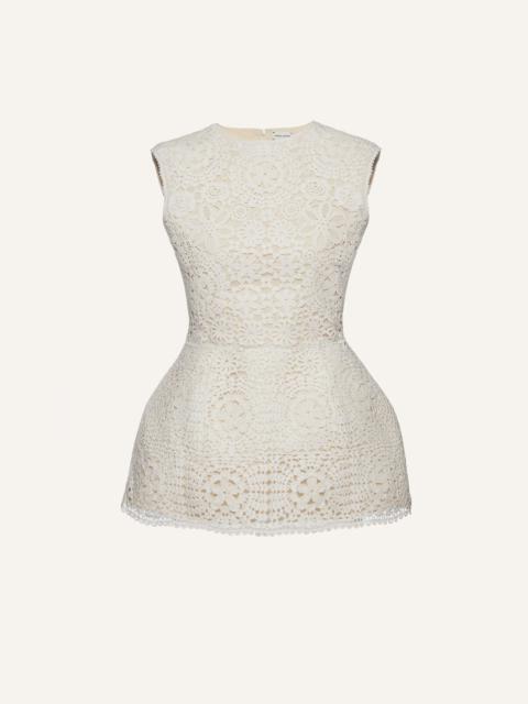 Handmade lace babydoll dress in cream