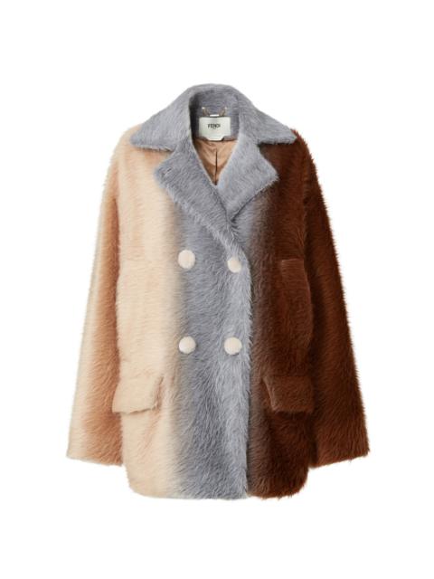 Oversized Alpaca-Wool Double-Breasted Coat multi