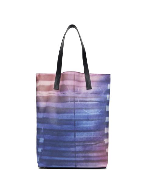 Blue Coated Canvas Printed Air Tote