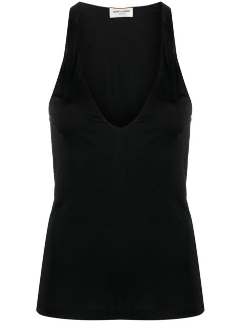 armholes silk-satin tank top