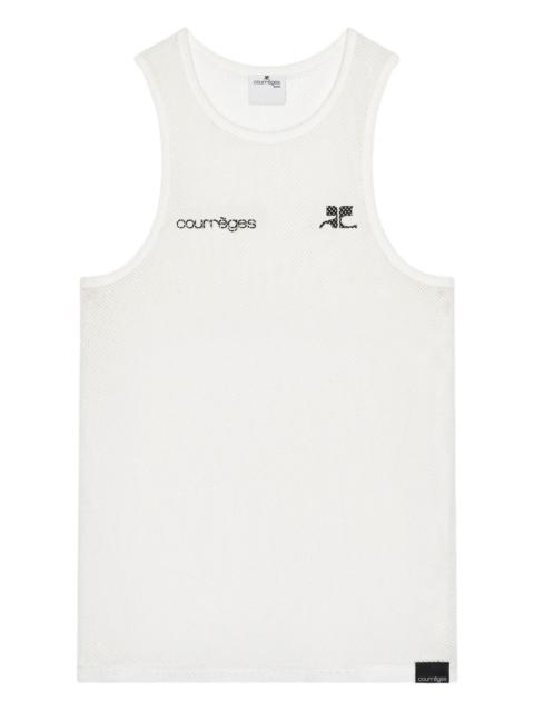 logo graphic tank top