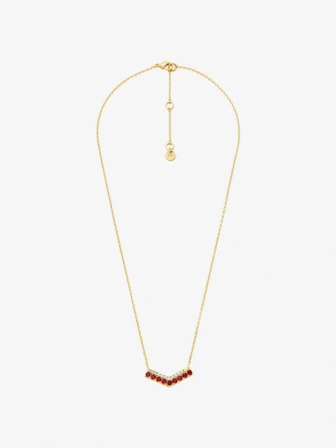 Two-Tone Pavé Chevron Necklace