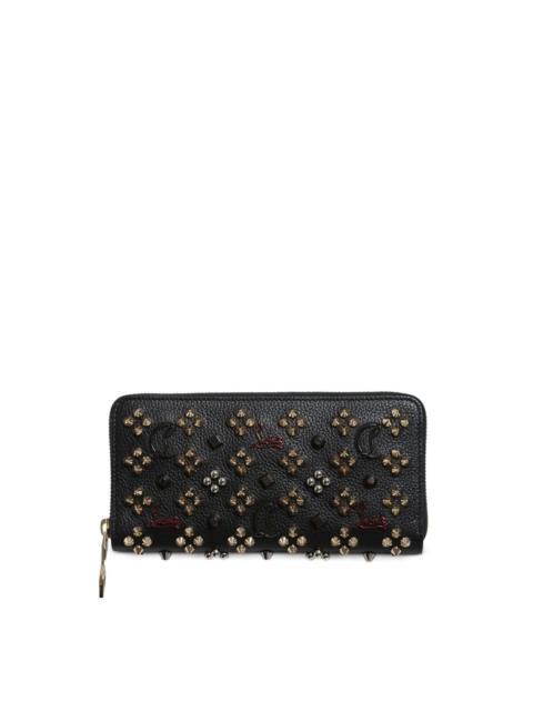 studded zip-fastening wallet