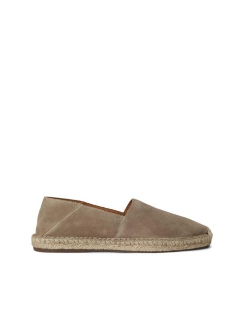 collapsible-heel suede espadrille