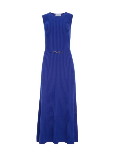 Meier Knit Midi Dress in Cobalt Merino Wool Cashmere