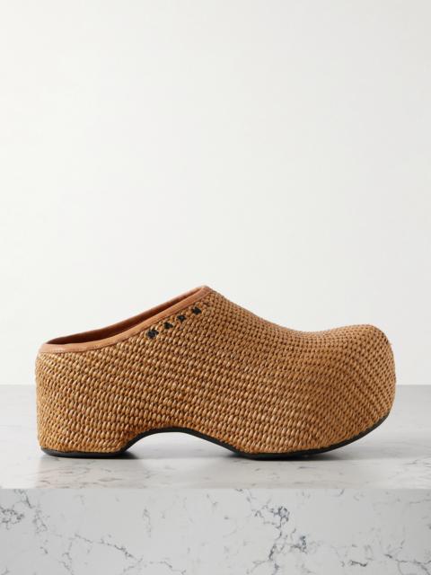 Sabot Raffia Platform Clogs