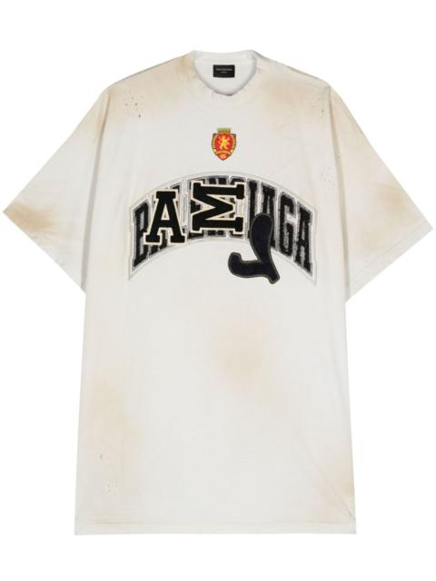 Skater logo-appliqué cotton T-shirt