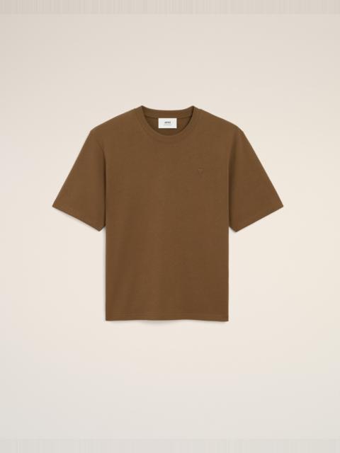 BROWN COTTON AMI DE COEUR T-SHIRT