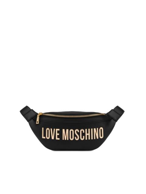 logo-lettering belt bag