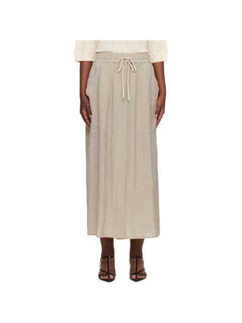 Beige Oates Midi Skirt