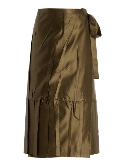Aaron Silk Skirt khaki