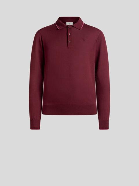 COTTON-BLEND POLO SHIRT WITH PEGASO EMBROIDERY