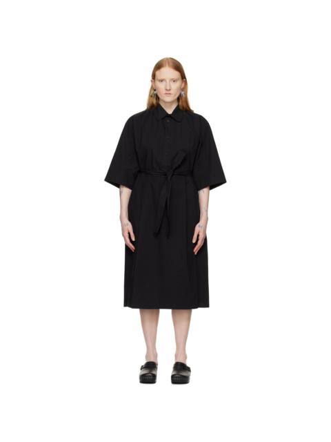 Black Transfer Midi Dress