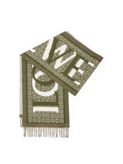 LOEWE Love scarf in wool and cashmere