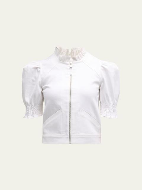 Anabella Short-Sleeve Zip-Front Jacket