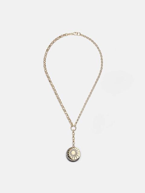 Balance 18kt gold necklace with diamonds