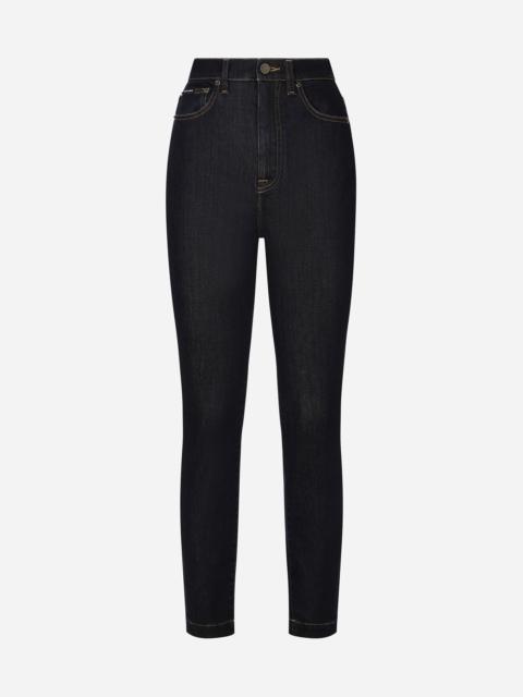Deep blue stretch denim Grace jeans
