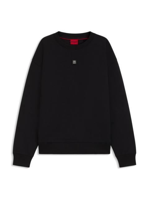 SWEATSHIRT WITH STACKED-LOGO BADGE
