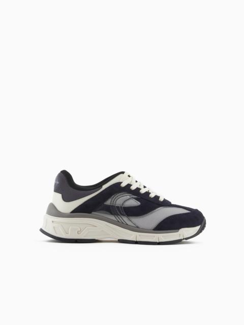 MESH SNEAKERS WITH SUEDE DETAILS