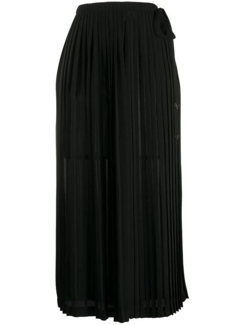 pleated midi skirt