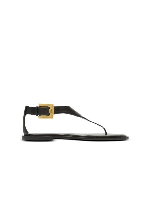 Anthem flat toe-post sandals in lambskin leather