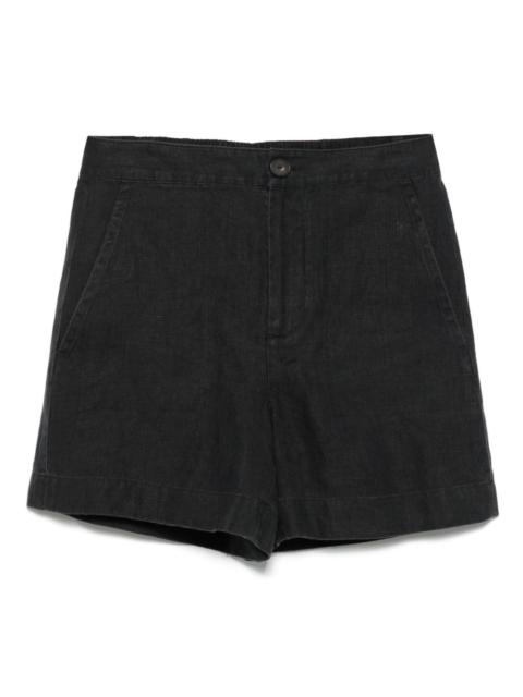 elasticated-waist shorts