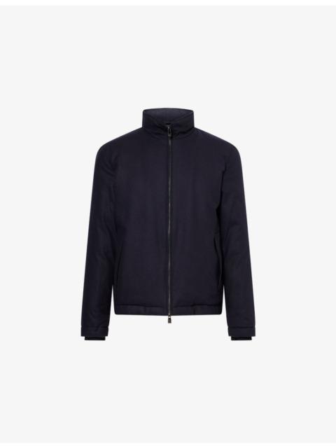 Padded Blouson Cashmere Blend Jacket