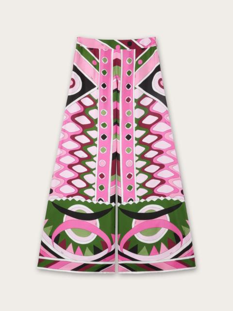VIVARA PRINT WIDE LEG SILK PANTS