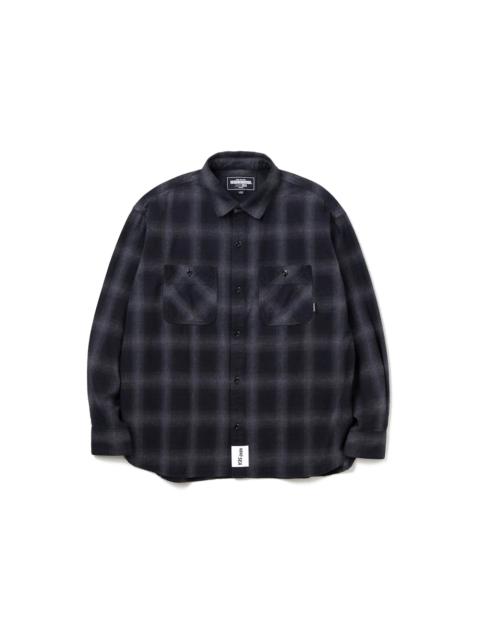 Neighborhood x Wind and Sea L/S Ombre Check Shirt Grey