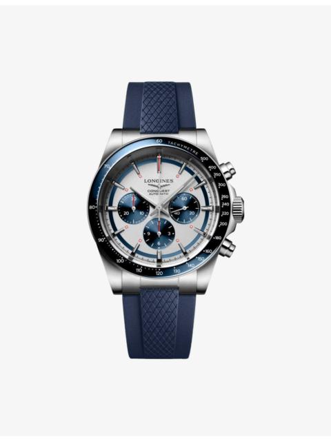 L3.835.4.98.9 Conquest Chronograph Ceramic Bezel Blue Stainless-Steel Automatic Watch