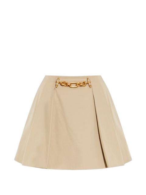 chain-embellished A-line skirt