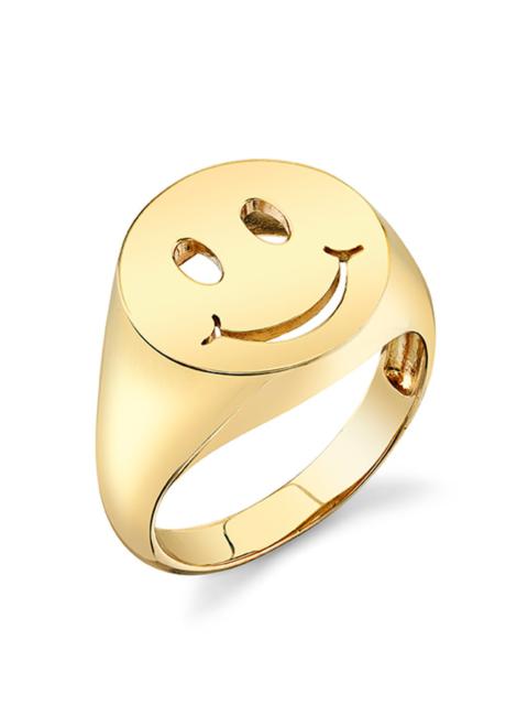 Pure Happy Face Signet Ring