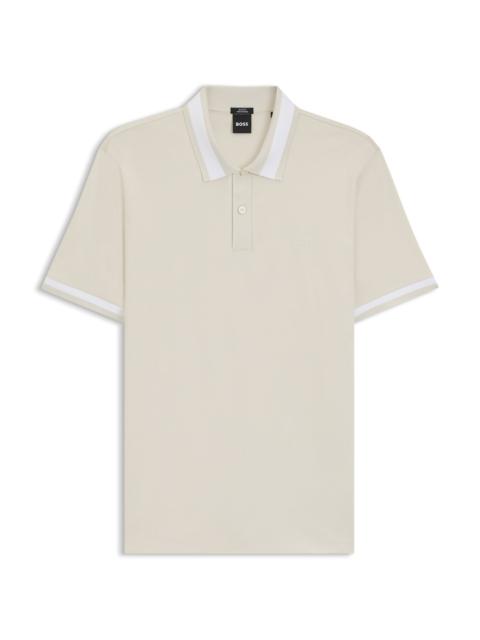 SLIM-FIT POLO SHIRT IN MERCERIZED STRETCH-COTTON PIQUÉ