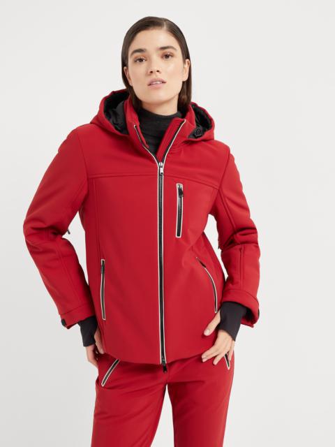 Bonded techno fabric hooded mountain jacket with Thermore® padding