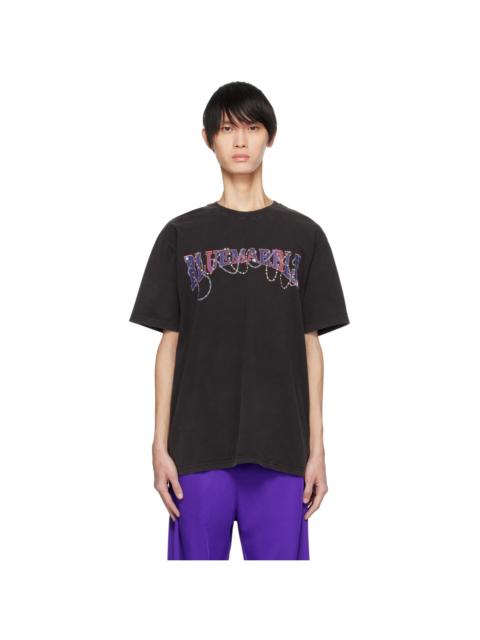 Black 'Mardi Gras' T-Shirt