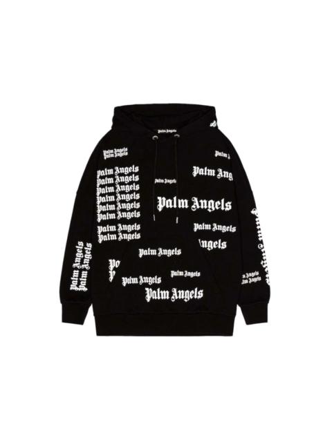 Palm Angels Ultra Logo Over Hoodie Black White