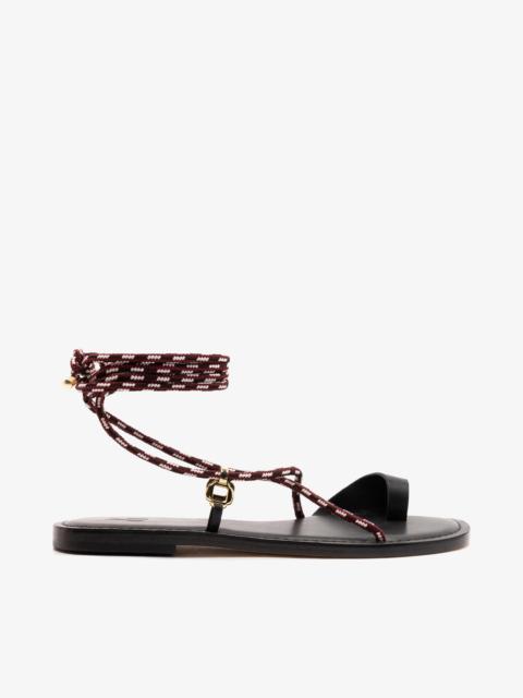 Antibes Flat In Black Leather