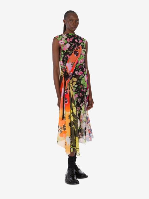 PRINTED SILK GEORGETTE DRESS