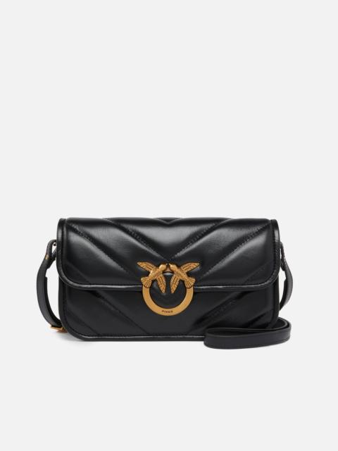 LOVE BAG BOX BAGUETTE LARGE HANDBAG IN CHEVRON LEATHER