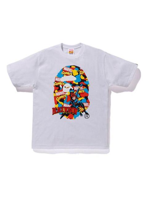 A Bathing Ape x Marvel Ape Head T-Shirt 'White Black Widow' 1F23110925