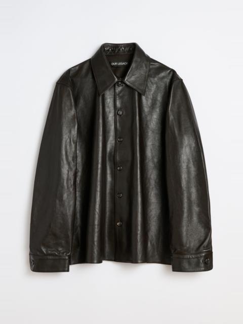 Welding Shirt Umber Brown Calfskin