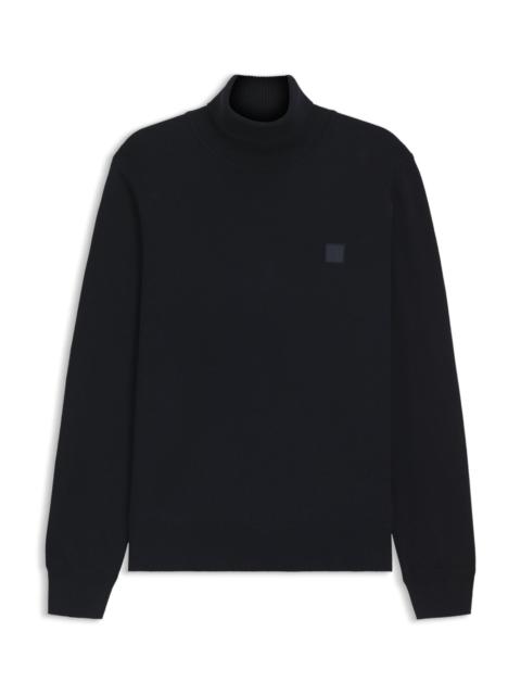 ROLLNECK REGULAR-FIT SWEATER IN COTTON AND CASHMERE