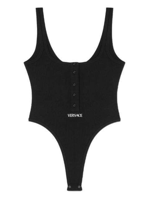 Logo ribbed bodysuit