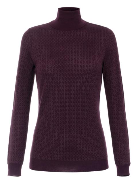 jacquard roll-neck jumper
