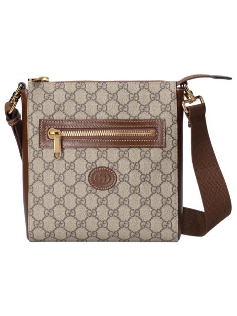 Gucci Interlocking G Messenger Bag GG Supreme Canvas Beige/Ebony