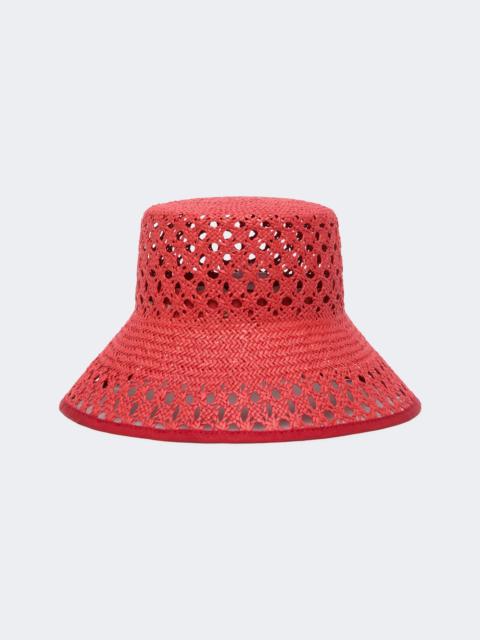 Paper yarn bucket hat - RED
