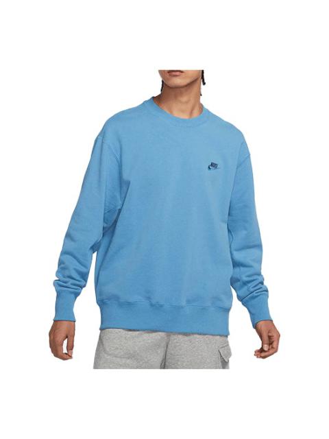 Men's Nike Sportswear Logo Casual Sports Round Neck Pullover Blue DA0022-469