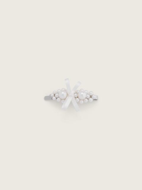 Petite Bow Mini Flower Hair Clip